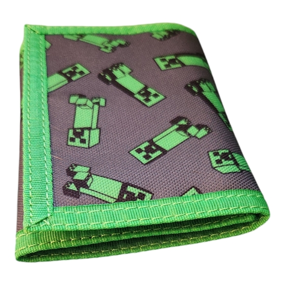 Minecraft Creeper Crowd Trifold Wallet - Picture 1 of 6